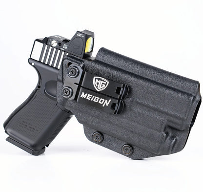 IWB Kydex Holster for Glock 19 19X 23 25 32 44 45 with Olight PL MINI 2 Valkyrie Flashlight inside Waistband Concealed Carry