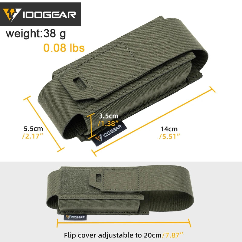Tactical Molle Flashlight Holder Magazine Pouch Multiuse Portable Tool Flashbang Pouch for Duty Belt Backpack 35133