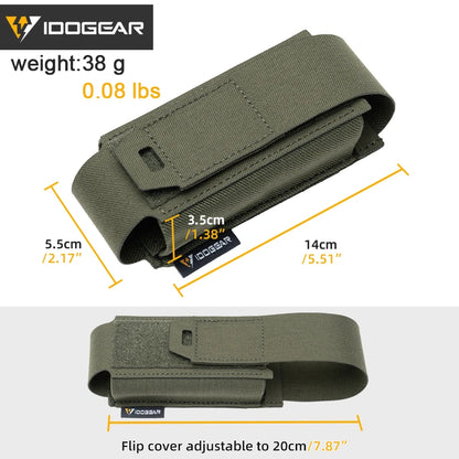 Tactical Molle Flashlight Holder Magazine Pouch Multiuse Portable Tool Flashbang Pouch for Duty Belt Backpack 35133