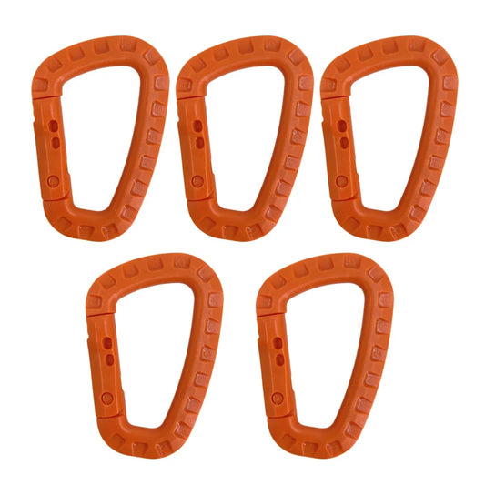 5Pcs 8.5Cm Backpack Buckle Fast Carabiner Plastic Hook D Shape Mosqueton EDC Gear for Outdoor Camping