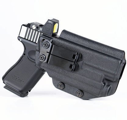 IWB Kydex Holster for Glock 19 19X 23 25 32 44 45 with Olight PL MINI 2 Valkyrie Flashlight inside Waistband Concealed Carry