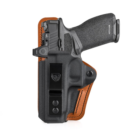 Echelon Holster with Comfort Pad IWB Kydex Leather Hybrid Holster for 9Mm Springfield Armory Echelon 4.0C inside Concealed Carry