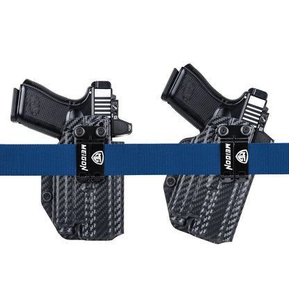 IWB Kydex Holster for Glock 19 19X 23 25 32 44 45 with Olight PL MINI 2 Valkyrie Flashlight inside Waistband Concealed Carry