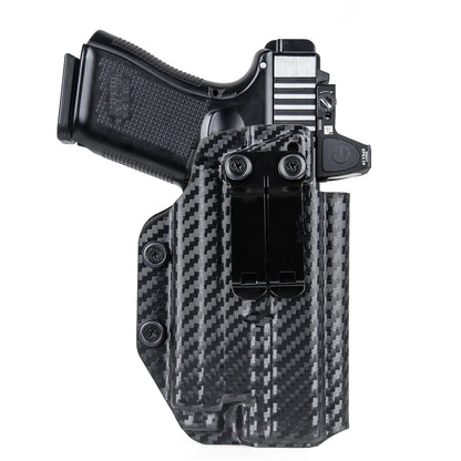 IWB Kydex Holster for Glock 19 19X 23 25 32 44 45 with Olight PL MINI 2 Valkyrie Flashlight inside Waistband Concealed Carry