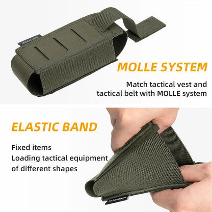 Tactical Molle Flashlight Holder Magazine Pouch Multiuse Portable Tool Flashbang Pouch for Duty Belt Backpack 35133