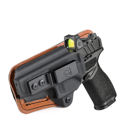 Echelon Holster with Comfort Pad IWB Kydex Leather Hybrid Holster for 9Mm Springfield Armory Echelon 4.0C inside Concealed Carry