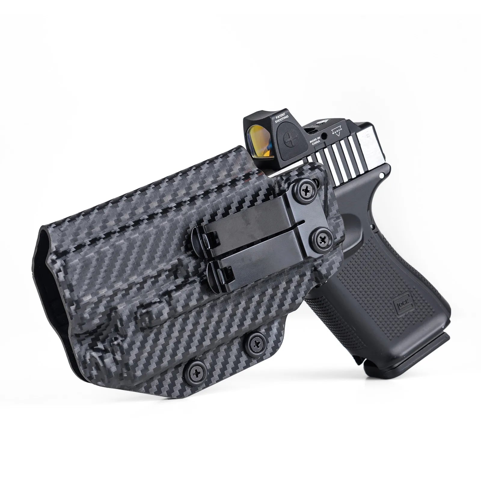 IWB Kydex Holster for Glock 19 19X 23 25 32 44 45 with Olight PL MINI 2 Valkyrie Flashlight inside Waistband Concealed Carry
