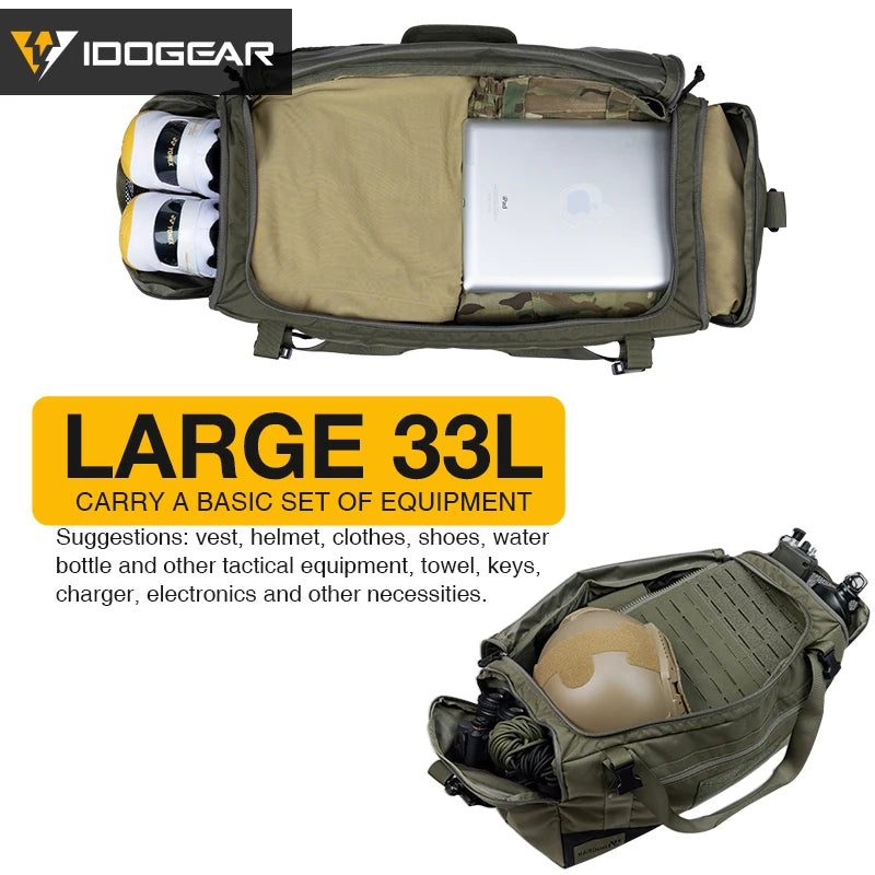 Tactical Deployment Bag 33L Capacity Sports Crossbody Bag Outdoor Hiking Shoes Bag 35117